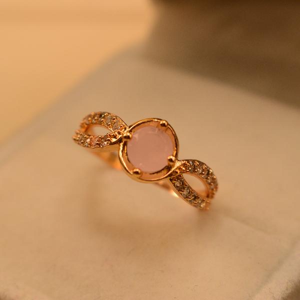 Luminous Real Stone Gold Plated Ring For Girls/Women