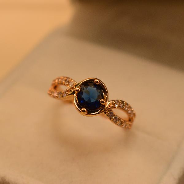 Luminous Real Stone Gold Plated Ring For Girls/Women