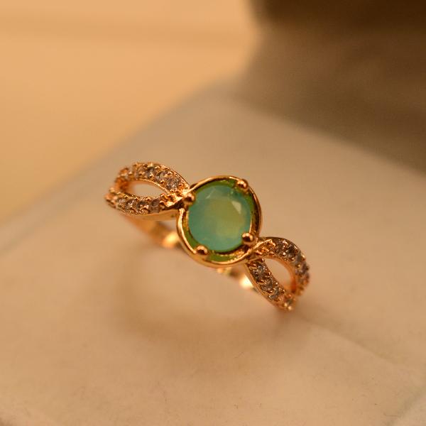 Luminous Real Stone Gold Plated Ring For Girls/Women