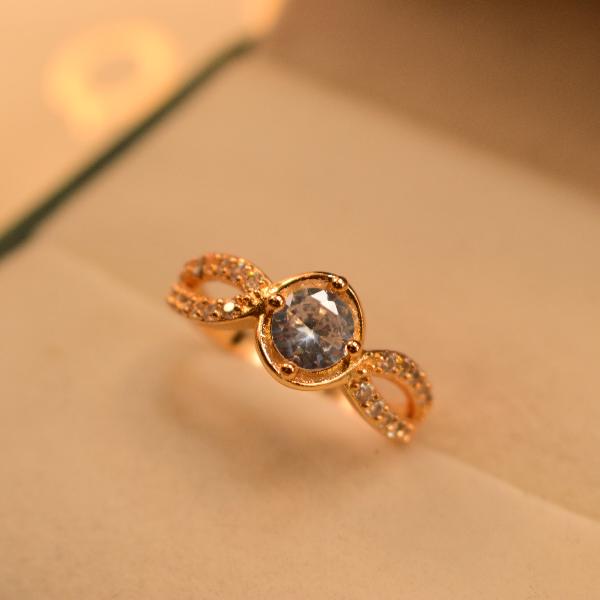 Luminous Real Stone Gold Plated Ring For Girls/Women