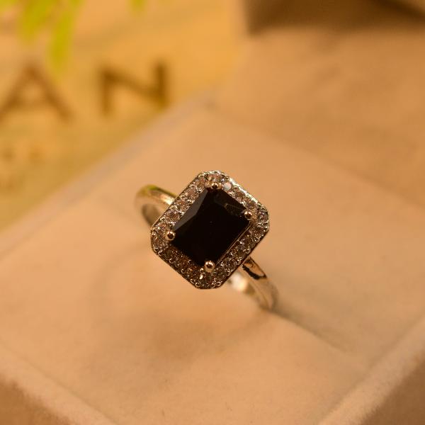 Elegant Stylish Real Stone Silver Ring For Girls/Women