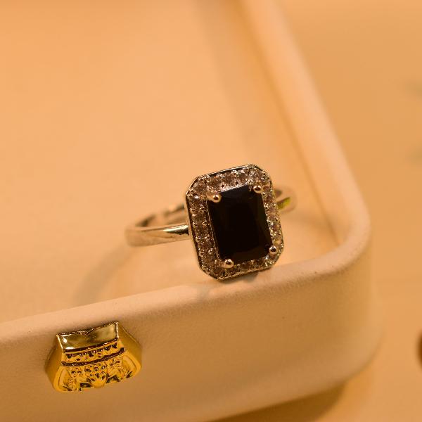 Elegant Stylish Real Stone Silver Ring For Girls/Women