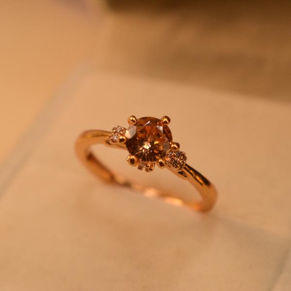 Fancy Beautiful Real Stone Gold Plated Ring For Girls/Women