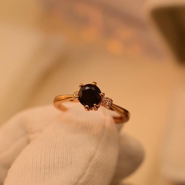 Fancy Beautiful Real Stone Gold Plated Ring For Girls/Women