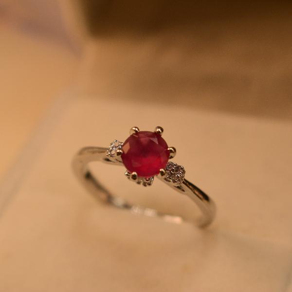 Beautiful Unique Design Real Stone Silver Ring For Girls/Women