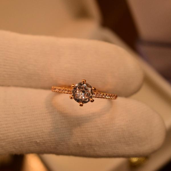 Stylish Design Real Stone Gold Plated Ring For Girls/Women