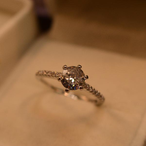 Beautiful Fancy Design Real Stone Silver Ring For Girls/Women