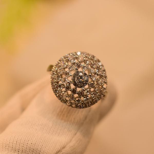 Elegant Unique Design Crystal Stones Ring For Girls/Women