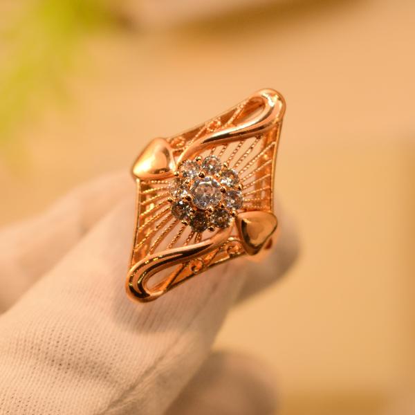 Luminous Design Real Stones Gold Plated Ring For Girls/Women