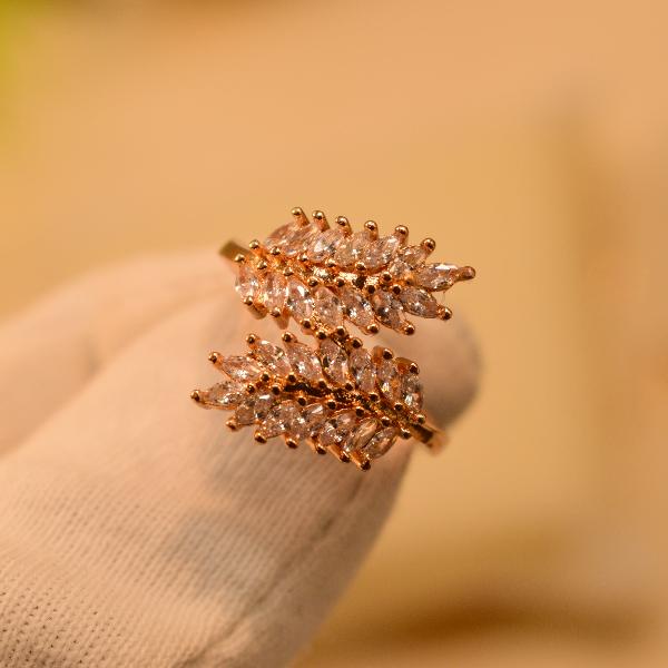 Beautiful Unique Design Crystal Stones Ring For Girls/Women