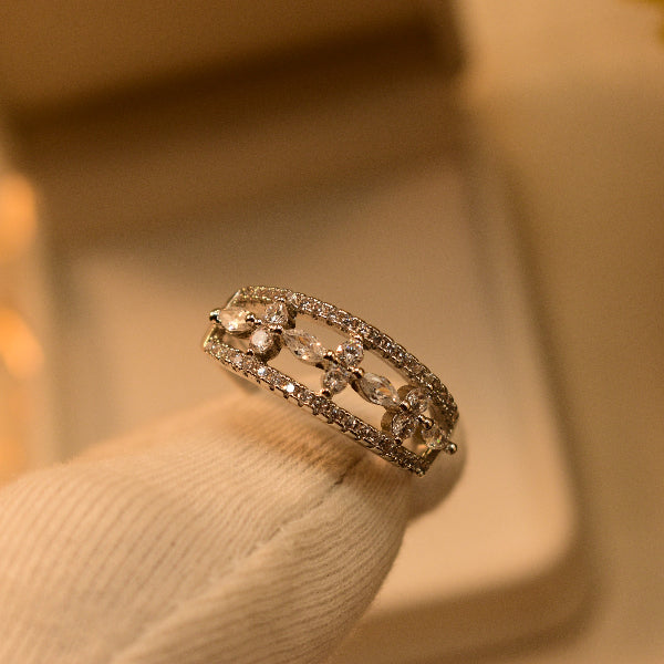 Glamorous Fancy Design Real Stones Ring For Girls/Women