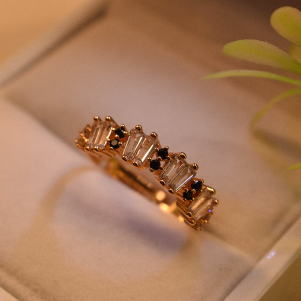 Elegant Design Gold Plated Crystal Stones Ring For Girls/Women