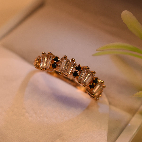 Elegant Design Gold Plated Crystal Stones Ring For Girls/Women