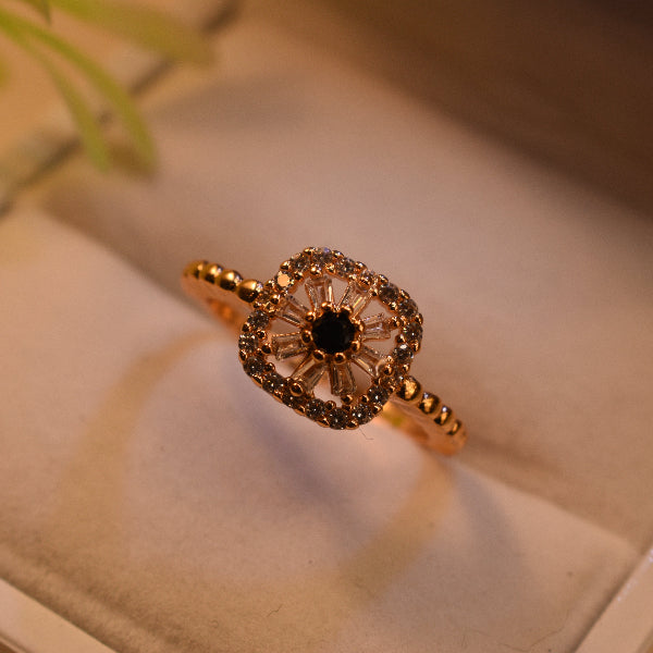 Luminous Design Gold Plated Real Stones Ring For Girls/Women