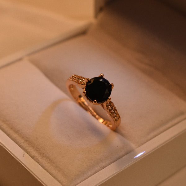 Gorgeous Unique Design Gold Plated Real Stone Ring For Girls/Women