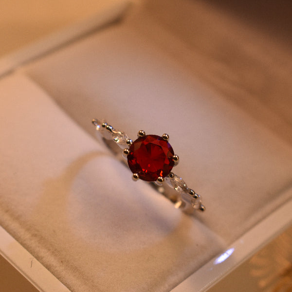 Beautiful Unique Design Silver Plated Real Stone Ring For Girls/Women