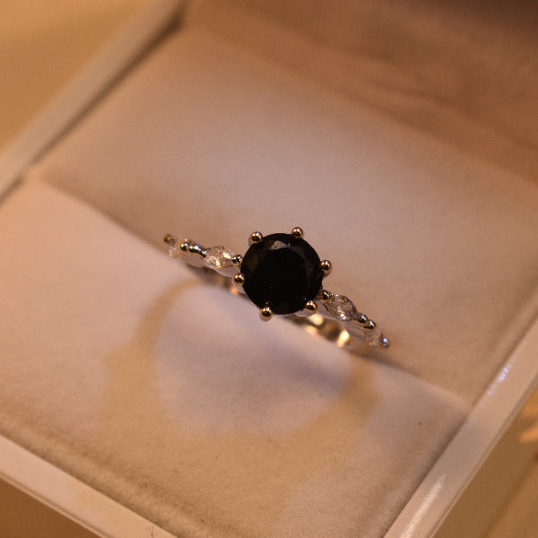Beautiful Unique Design Silver Plated Real Stone Ring For Girls/Women