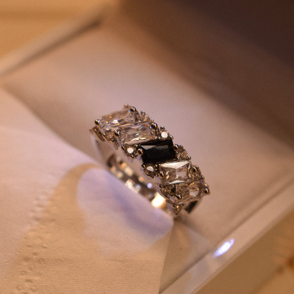 Unique Design Silver Plated Real Stones Ring For Girls/Women