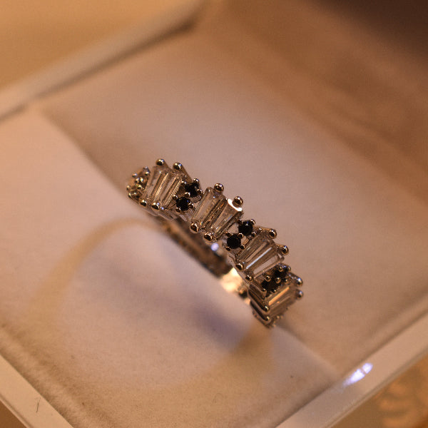 Elegant Design Silver Plated Real Stones Ring For Girls/Women
