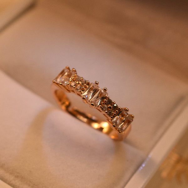 Gorgeous Design Gold Plated Real Stones Ring For Girls/Women