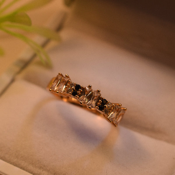Gorgeous Design Gold Plated Real Stones Ring For Girls/Women
