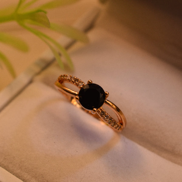 Glamorous Design Gold Plated Real Stones Ring For Girls/Women