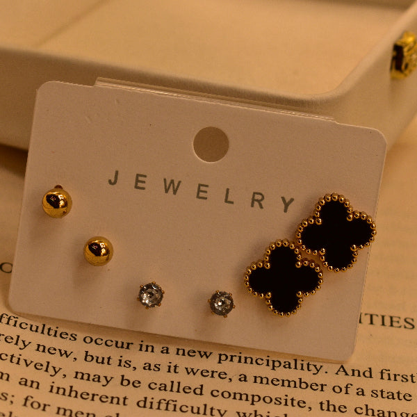 Stylish Unique Design Gold Plated Earrings Set For Girls/women