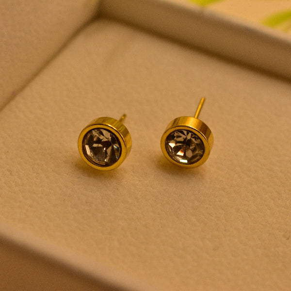 Gorgeous Unique Design Gold Plated Crystal Stones Earrings For Girls/women