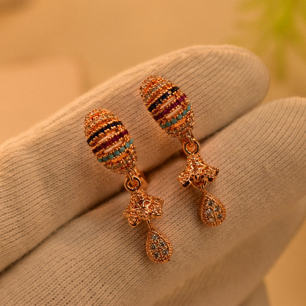 Beautiful Unique Design Gold Plated Earrings For Girls/women