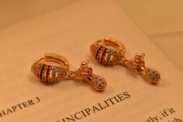 Beautiful Unique Design Gold Plated Earrings For Girls/women