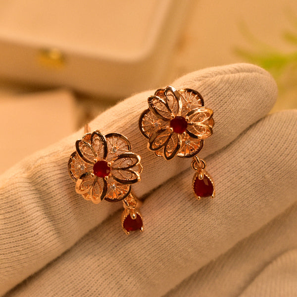 Glamorous Unique Design Gold Plated Earrings For Girls/women