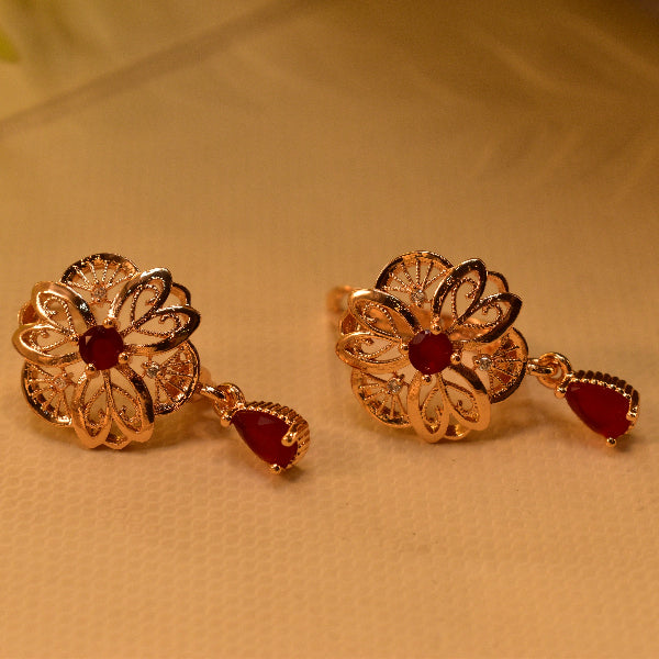 Glamorous Unique Design Gold Plated Earrings For Girls/women