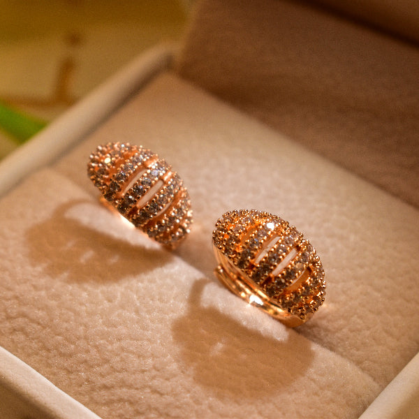 Luminous Design Gold Plated Crystal Stones Earrings For Girls/women