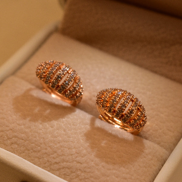 Luminous Design Gold Plated Crystal Stones Earrings For Girls/women