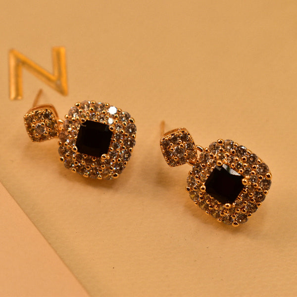 Charming Unique Design Gold Plated Crystal Stones Earrings For Girls/women
