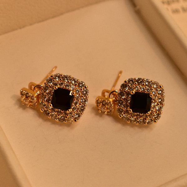 Charming Unique Design Gold Plated Crystal Stones Earrings For Girls/women
