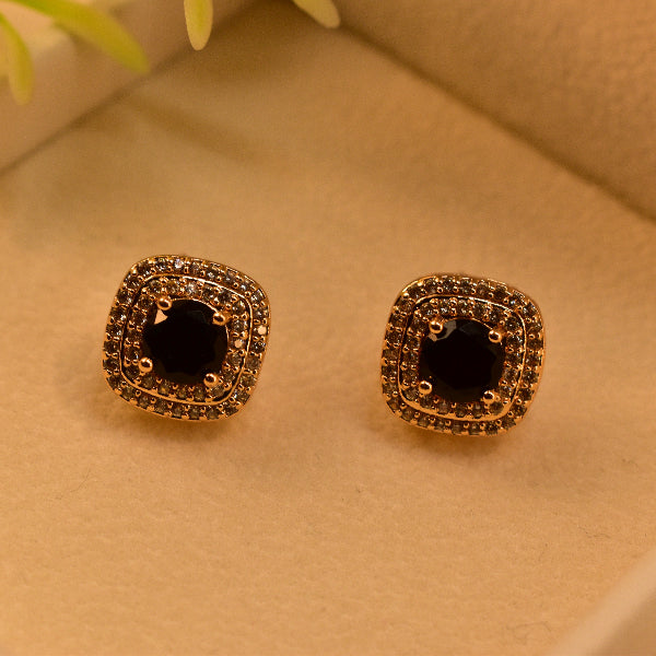 Beautiful Unique Design Gold Plated Real Stones Earrings For Girls/women