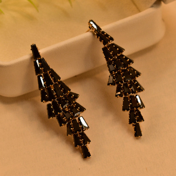 Gorgeous Unique Design Gold Plated Real Stones Earrings For Girls/women
