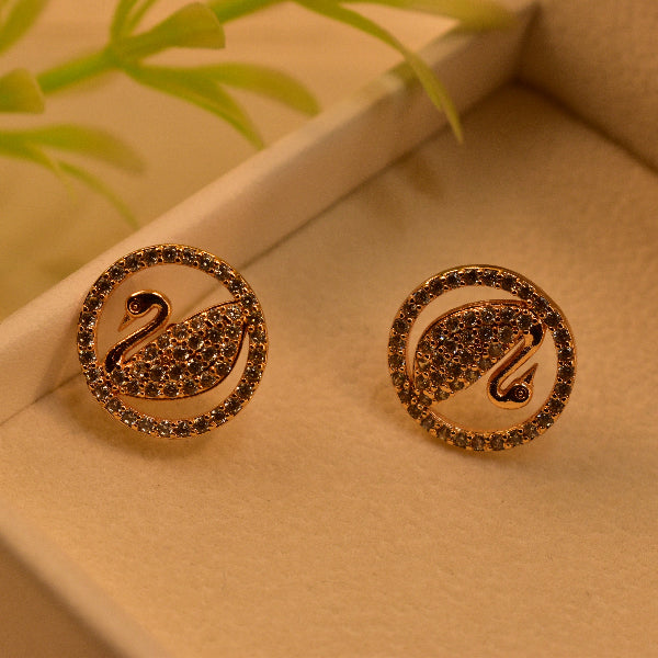 Elegant Unique Duck Design Crystal Stones Earrings For Girls/women