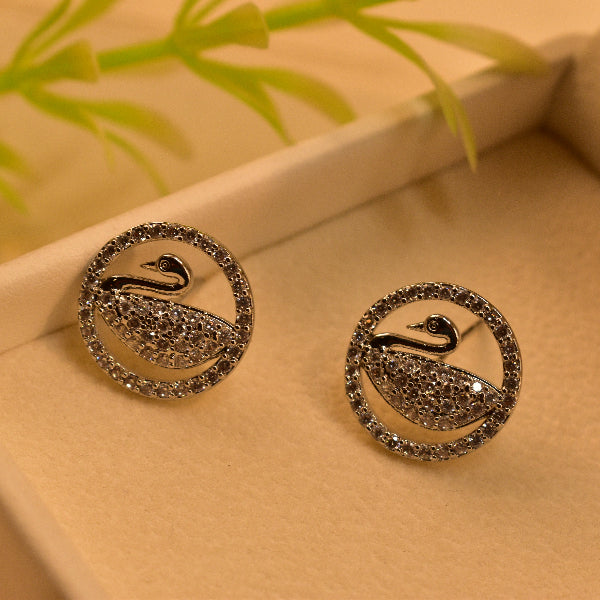 Elegant Unique Duck Design Crystal Stones Earrings For Girls/women