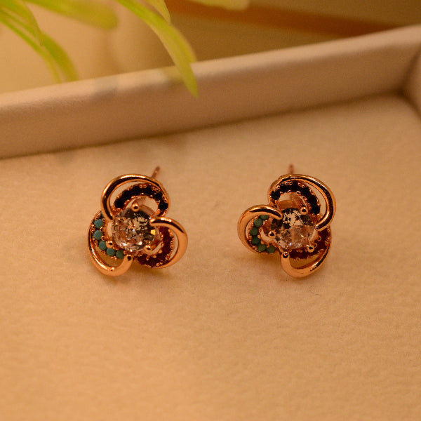 Gorgeous Design Gold Plated Crystal Stones Earrings For Girls/women