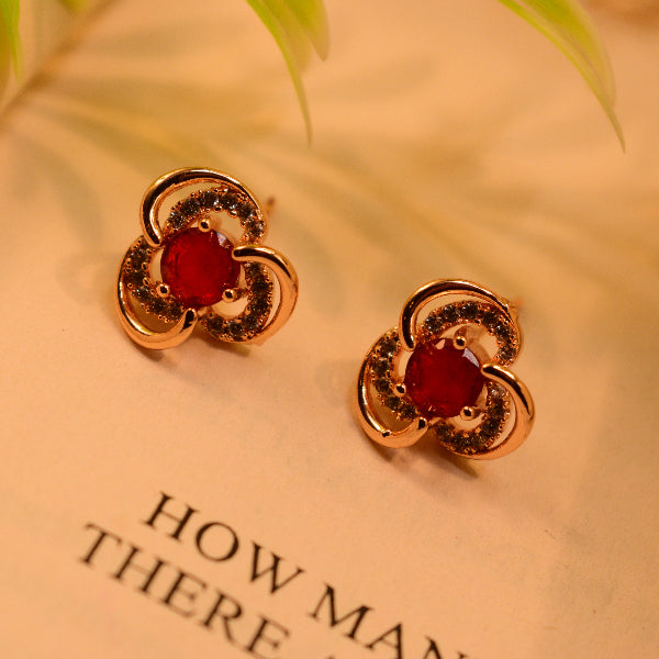 Gorgeous Design Gold Plated Crystal Stones Earrings For Girls/women