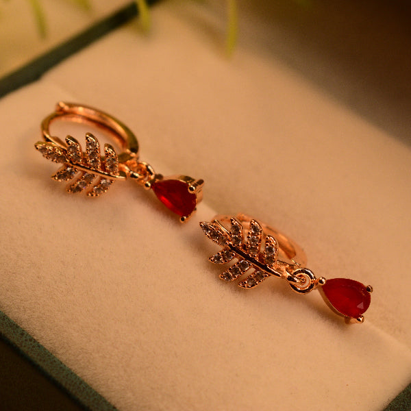 Dazzling Design Gold Plated Crystal Stones Earrings For Girls/women