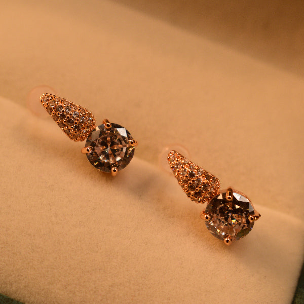 Luxury Unique Design Gold Plated Crystal Stones Earrings For Girls/women