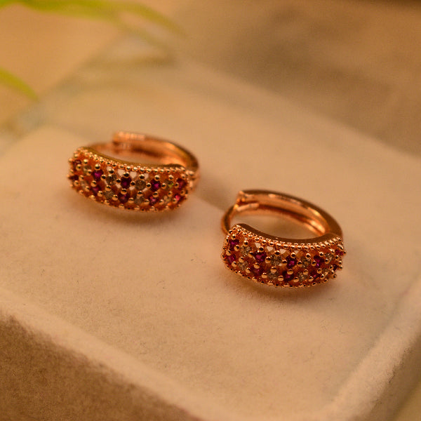 Gorgeous Unique Design Gold Plated Crystal Stones Earrings For Girls/women