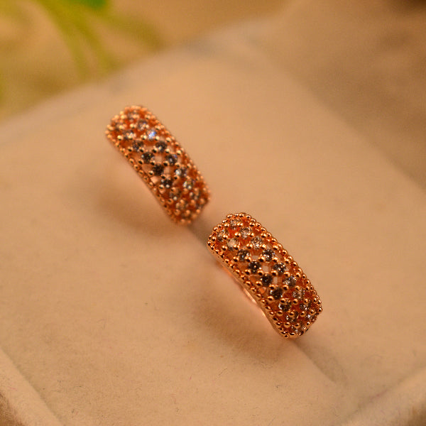 Gorgeous Unique Design Gold Plated Crystal Stones Earrings For Girls/women