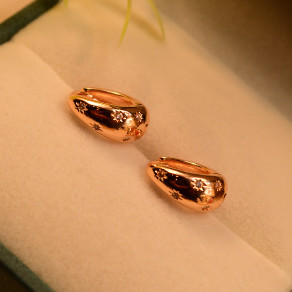 Glamorous Unique Design Gold Plated Earrings For Girls/women