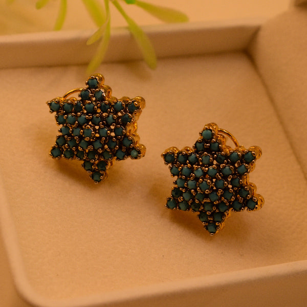 Charming Unique Design Gold Plated Crystal Stones Earrings For Girls/women
