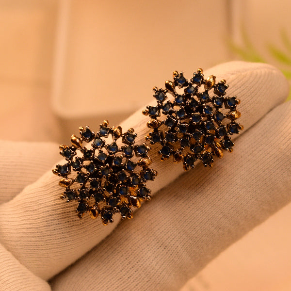 Sparkling Design Gold Plated Crystal Stones Earrings For Girls/women