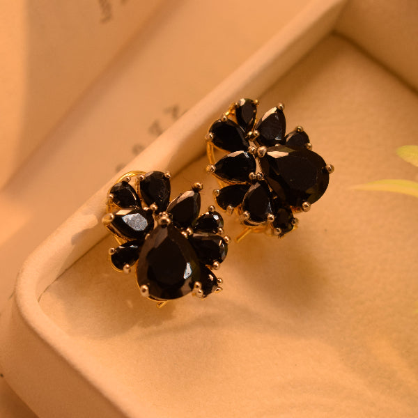 Dazzling Design Gold Plated Crystal Stones Earrings For Girls/women
